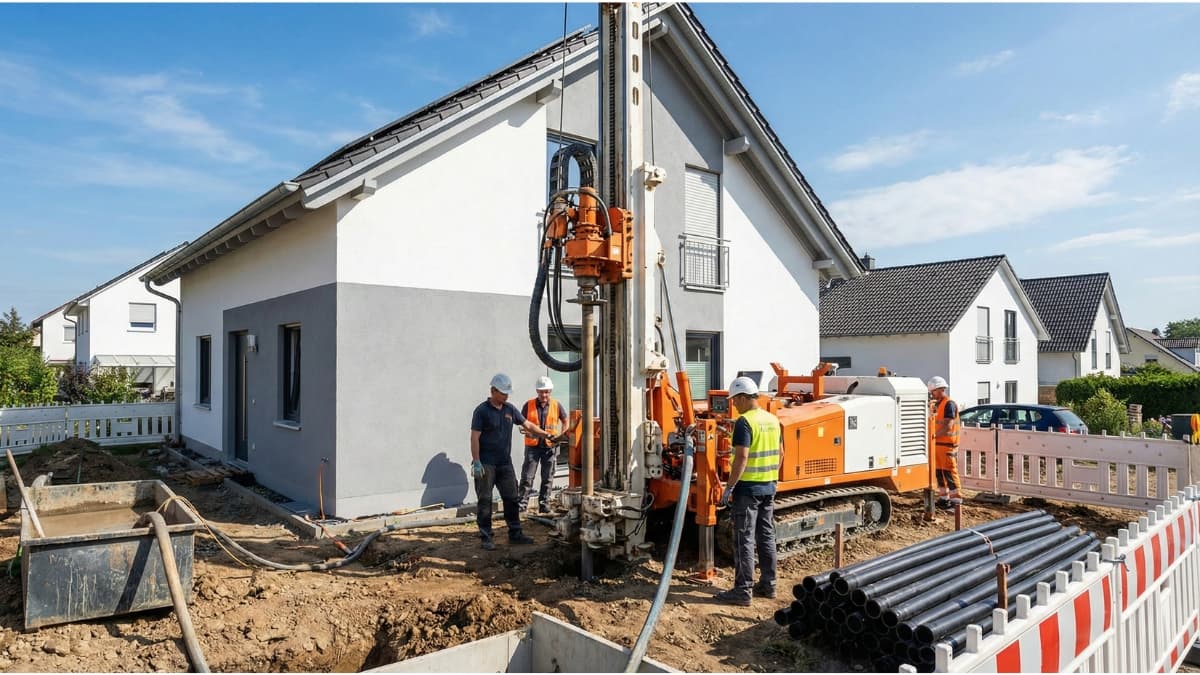 Professionelle Erdsondenbohrung für Sole-Wasser-Wärmepumpe