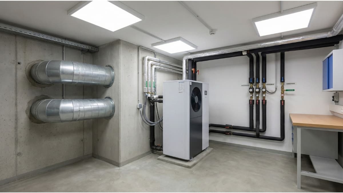 Wärmepumpe innen aufstellen: Keller, Technikraum oder Hauswirtschaftsraum